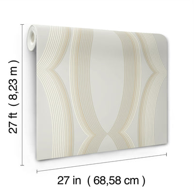 product image for Progression Ogee Wallpaper in Blonde 47