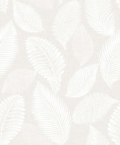 product image for Tossed Leaves Wallpaper in Cool Linen 27