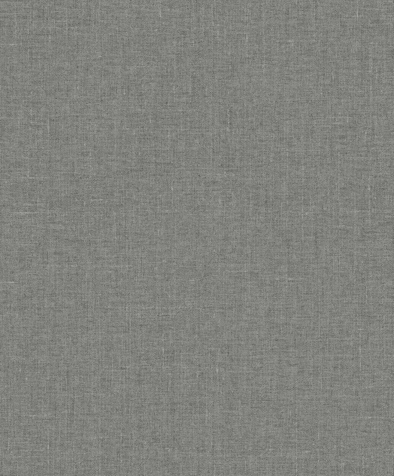 media image for Abington Faux Linen Wallpaper in Sleek Charcoal 27