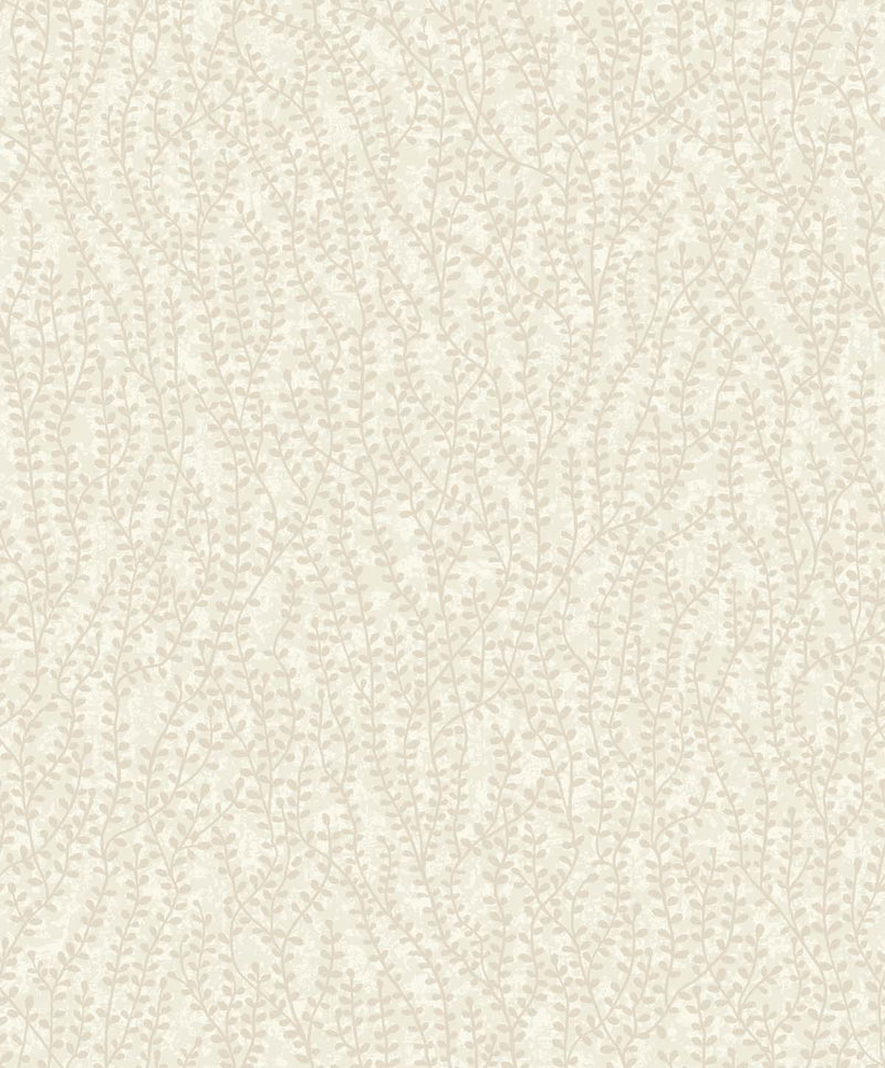 media image for Seaweed Beaded Branches Wallpaper in Off White Satin 266