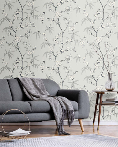 product image for Floral Blossom Trail Wallpaper in Stormy 2