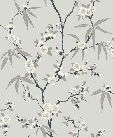 product image of Floral Blossom Trail Wallpaper in Stormy 577