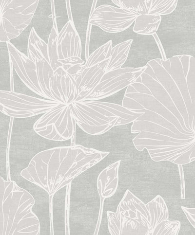 product image of Water Lilies Wallpaper in Shadow 59