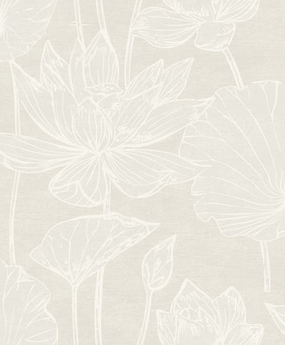 product image of Water Lilies Wallpaper in Pearlescent 575