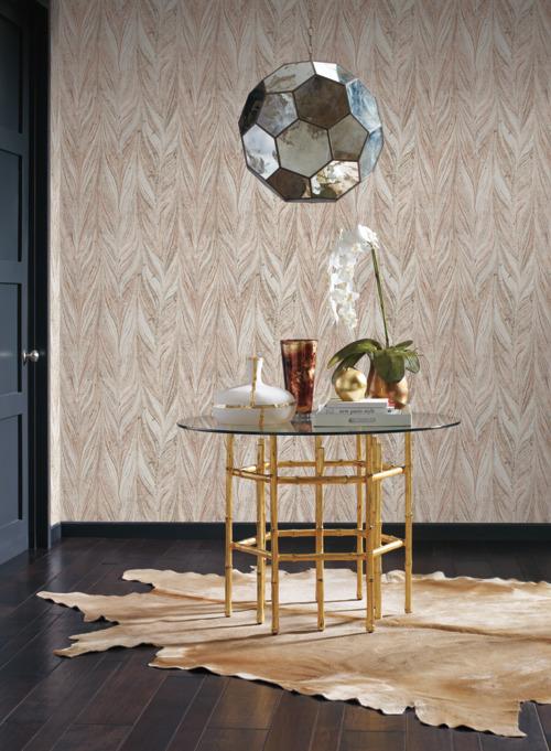 media image for Ebru Marble Wallpaper in Sienna from the Natural Opalescence Collection by Antonina Vella for York Wallcoverings 293