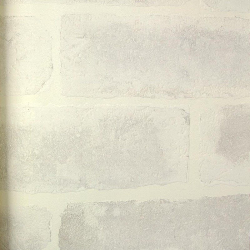 media image for sample embossed brick wallpaper in white by julian scott 1 279