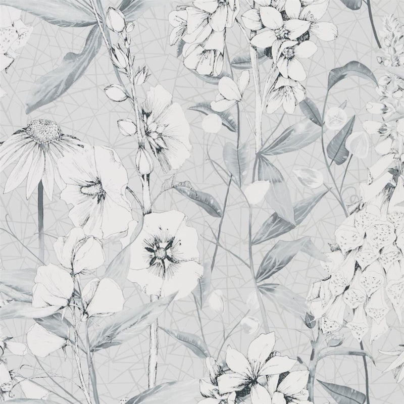 media image for Emelie Wallpaper in Platinum from the Mandora Collection by Designers Guild 264