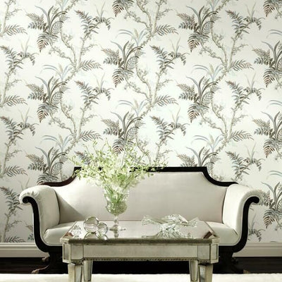 product image for Enchanted Fern Wallpaper in Beige and Grey from the Grandmillennial Collection by York Wallcoverings 96