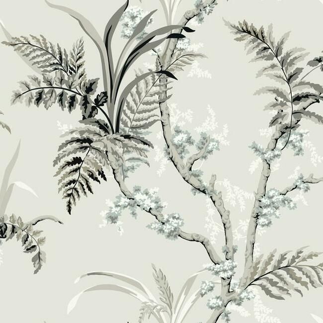 media image for Enchanted Fern Wallpaper in Grey and Beige from the Grandmillennial Collection by York Wallcoverings 22