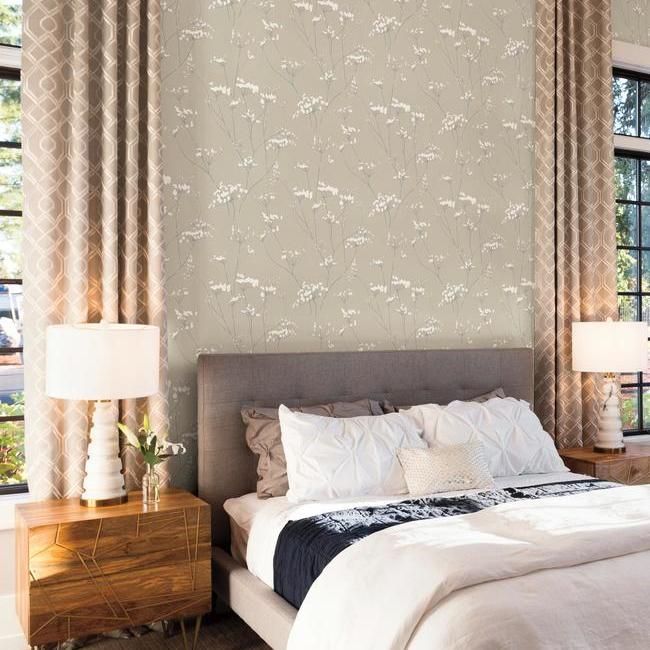 media image for Enchanted Wallpaper in Tan from the Botanical Dreams Collection by Candice Olson for York Wallcoverings 211