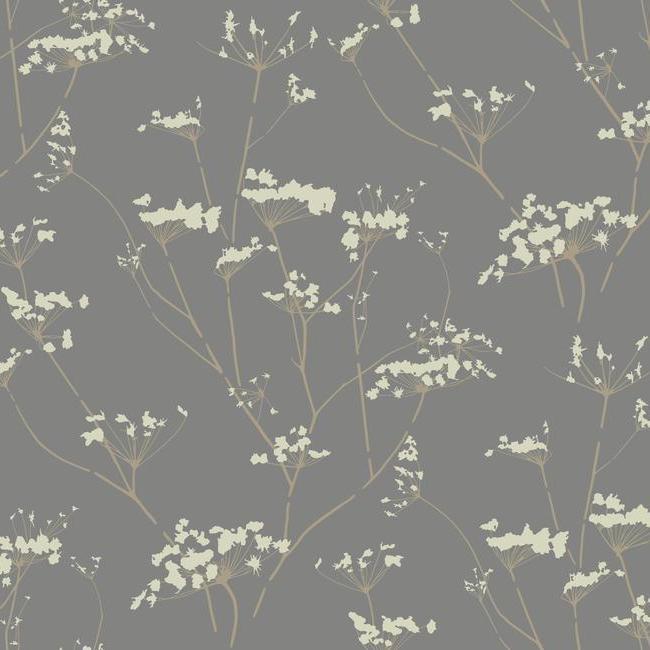 media image for Enchanted Wallpaper in Silver from the Botanical Dreams Collection by Candice Olson for York Wallcoverings 243