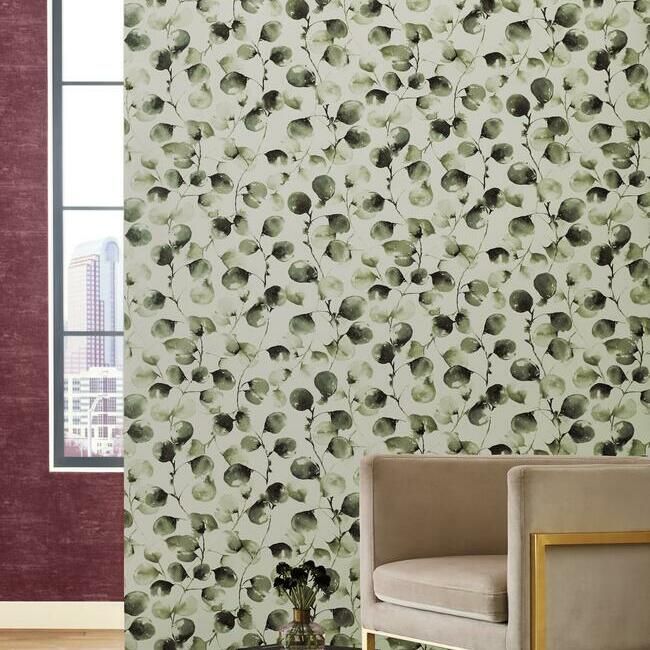 Shop Eucalyptus Trail Wallpaper in Green from the Elegant Earth ...