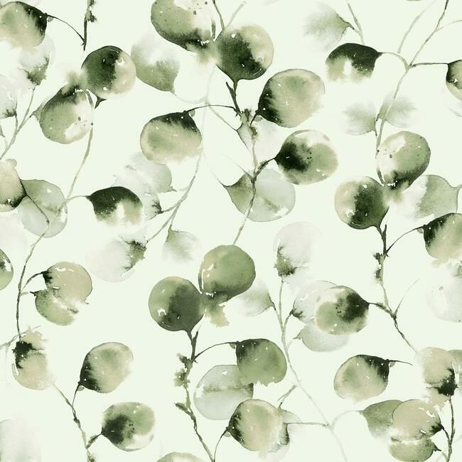 media image for Eucalyptus Trail Wallpaper in Green by Antonina Vella for York Wallcoverings 213