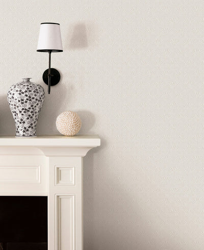 product image for Fan Geometric Wallpaper in White 72