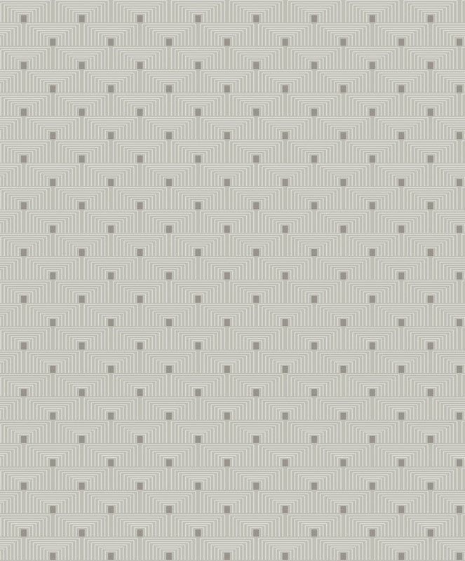 media image for Geo Key Wallpaper in Cream/Silver 238