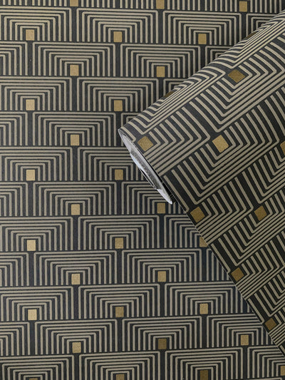 product image for Geo Key Wallpaper in Bronze/Rose 91