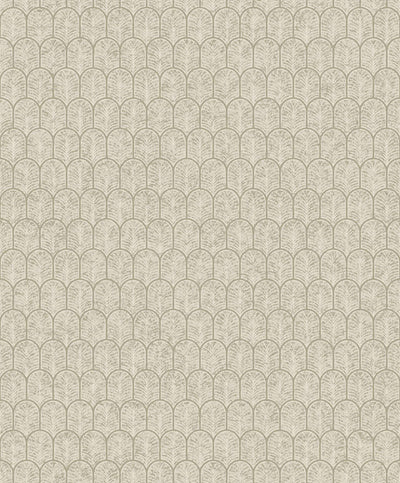 product image for Geo Arch Art Deco Wallpaper in Cream/Bronze 90