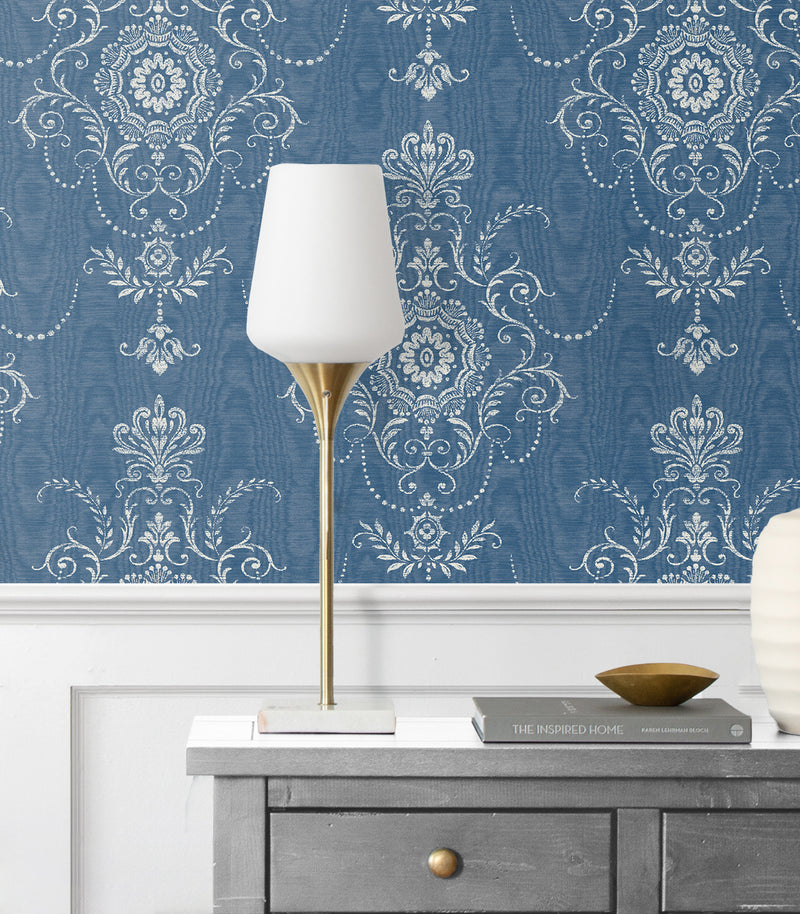 media image for Colette Cameo Wallpaper in French Blue 279