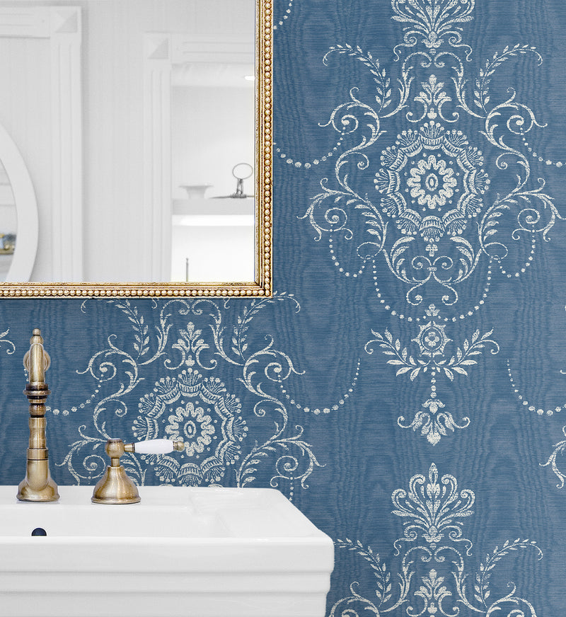 media image for Colette Cameo Wallpaper in French Blue 210