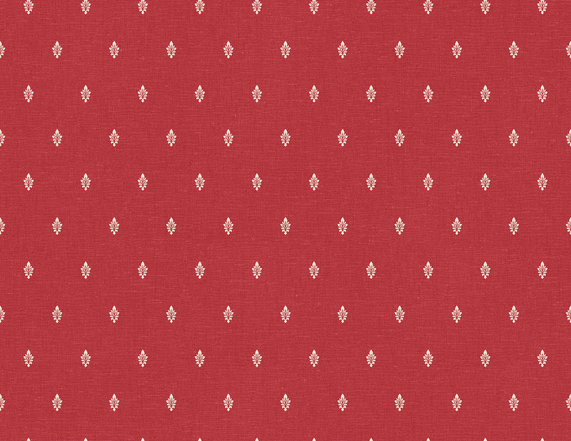 media image for Petite Feuille Sprig Wallpaper in Antique Ruby 245