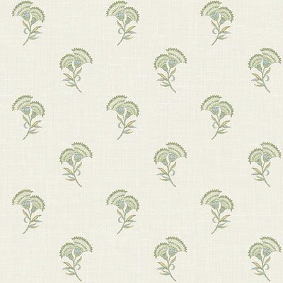 product image of Lotus Branch Floral Wallpaper in Washed Green & Herb 585