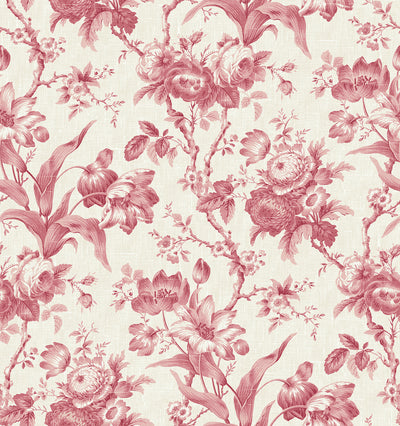 product image for En Rose Wallpaper in Cranberry 64