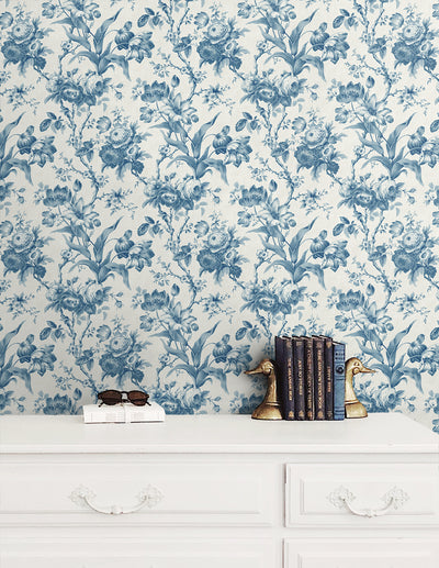 product image for En Rose Wallpaper in Blue Bell 5