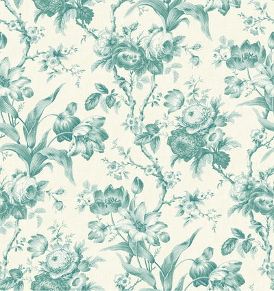 product image of En Rose Wallpaper in Minty Meadow 539