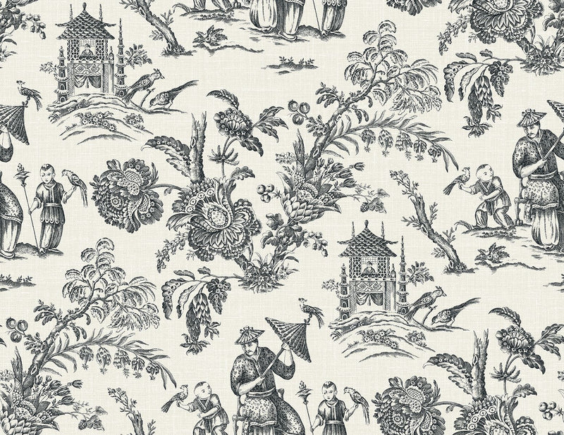 media image for Colette Chinoiserie Wallpaper in Poppy Seed 227