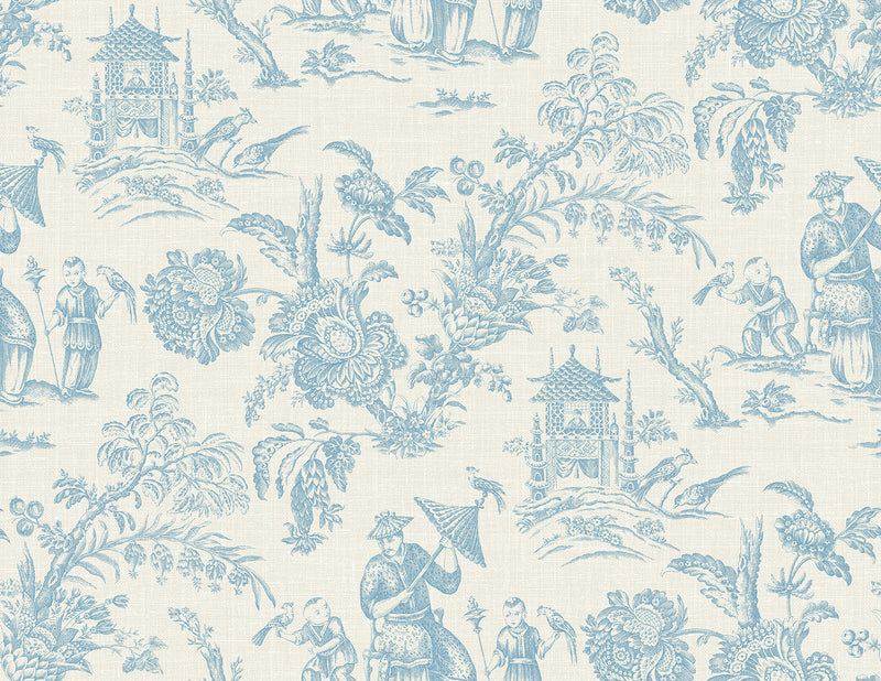 media image for Colette Chinoiserie Wallpaper in Bleu Bisque 250