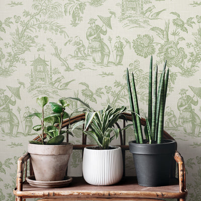 product image for Colette Chinoiserie Wallpaper in Herb 81