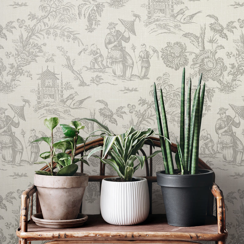 media image for Colette Chinoiserie Wallpaper in French Grey 24