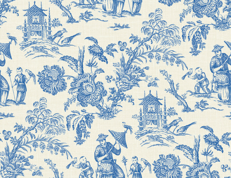 media image for Colette Chinoiserie Wallpaper in Denim Wash 246