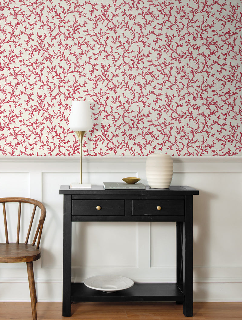 media image for Corail Wallpaper in Antique Ruby 29