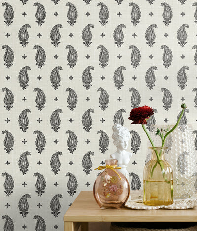 product image for Maia Paisley Wallpaper in Poppy Seed 36