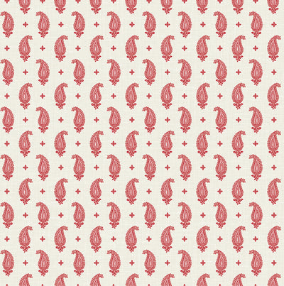 product image for Maia Paisley Wallpaper in Antique Ruby 28