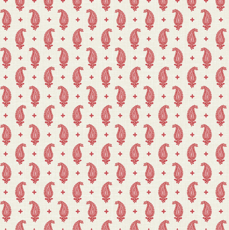 media image for Maia Paisley Wallpaper in Antique Ruby 284