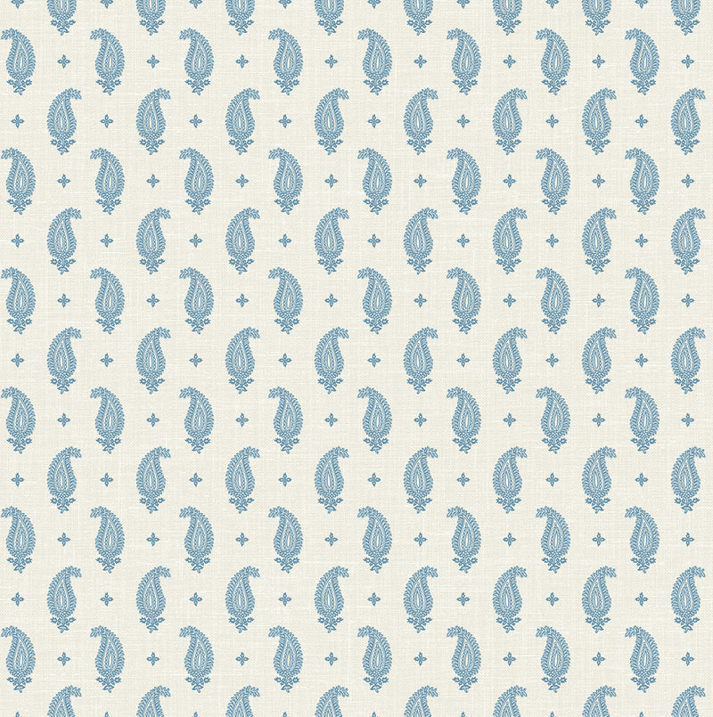 media image for Maia Paisley Wallpaper in Bleu Bisque 21