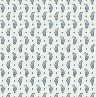 product image for Maia Paisley Wallpaper in French Blue 63