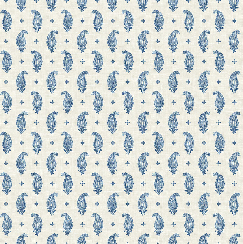 media image for Maia Paisley Wallpaper in French Blue 295