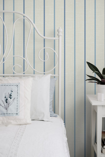 product image for Andree Stripe Wallpaper in French Blue & Denim Wash 60