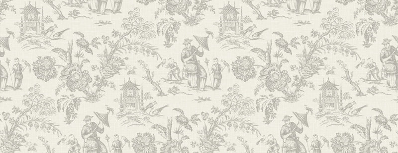 media image for Chinoiserie Linen Fabric in French Grey 285