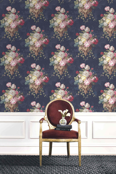 product image for Floral Bunch Wallpaper in Blue & Multi 37