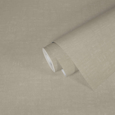 product image for Linen Effect Textured Wallpaper in Light Beige 35