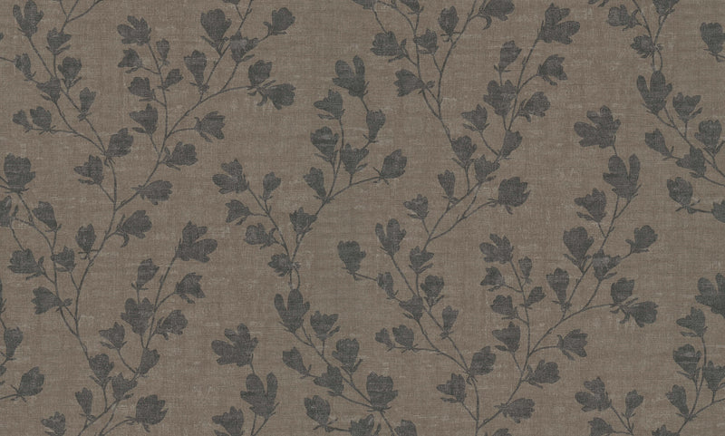 media image for Floral Trail Motif Wallpaper in Brown/Black 267