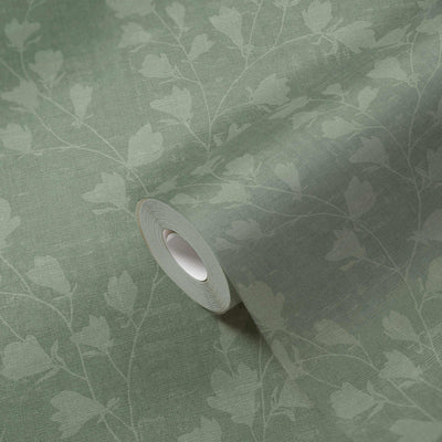 product image for Floral Trail Motif Wallpaper in Green 14