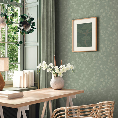 product image for Floral Trail Motif Wallpaper in Green 65