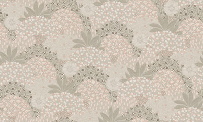 product image of Forest Bloom Motif Wallpaper in Taupe/Pink 517