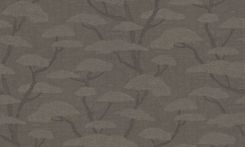 media image for Chinoiserie Tree Motif Wallpaper in Charcoal 293