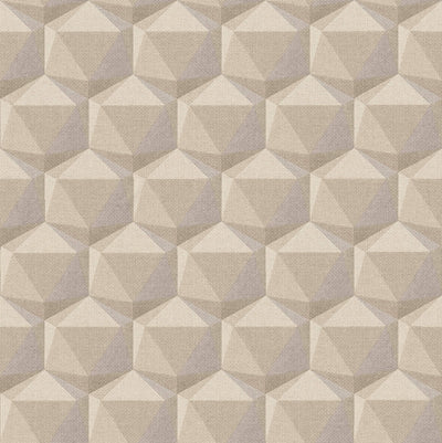 product image of Geometric Motif Wallpaper in Beige/Cream/Grey 520